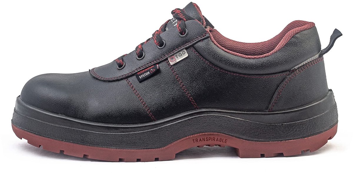 SnelShoppen - Waterdichte Veiligheidsschoenen voor Heren S3 Ci SRC ESD - Glasvezelpunt, Antislip, Industriële Schoenen, Zwart, Maat 45 EU