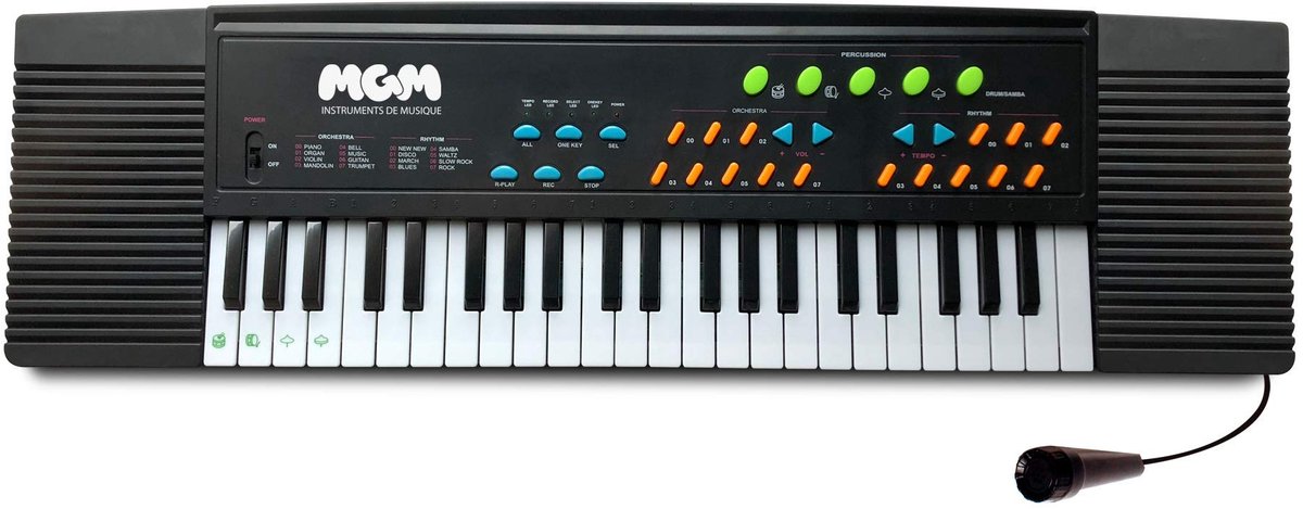 SnelShoppen - Synthesizer - 37 Toetsen - Muziek Instrument voor Beginners - Ideaal voor Amateurmuzikanten - Inclusief Microfoon en USB-kabel - Zwart -