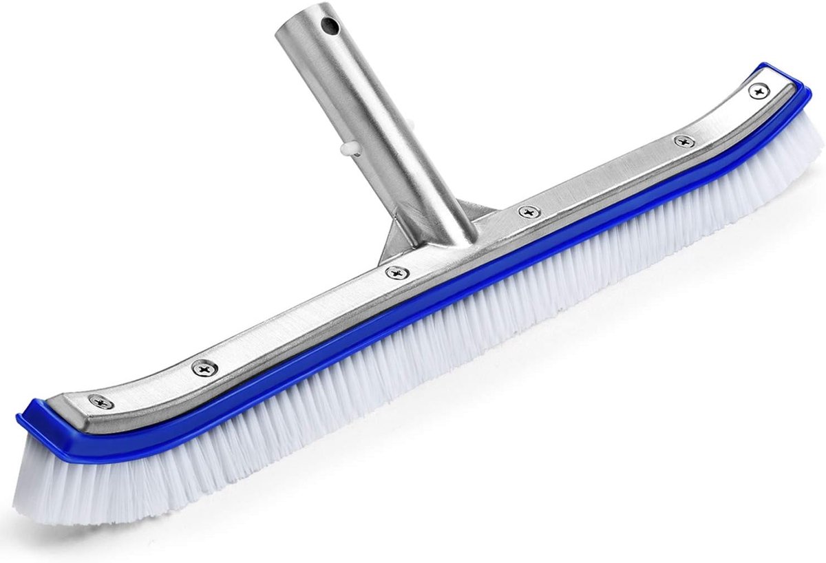 Prestaties zwembadborstelkop: 18 inch aluminium borstelkop voor het reinigen van zwembaden, spa's, badkuipen, wanden, tegels en vloeren