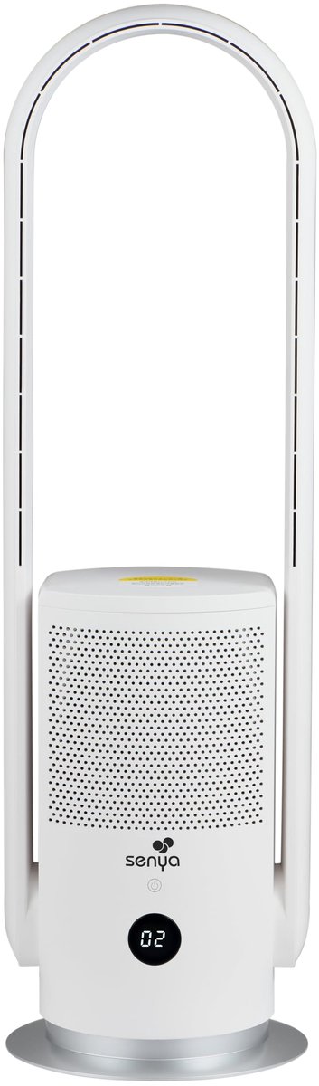 SnelShoppen - Senya Bladloze Ventilator met HEPA-Luchtreiniger, 9 Snelheden, Stil, 80 Graden Draaibaar, Afstandsbediening, Modern Design, Timer, Kinde