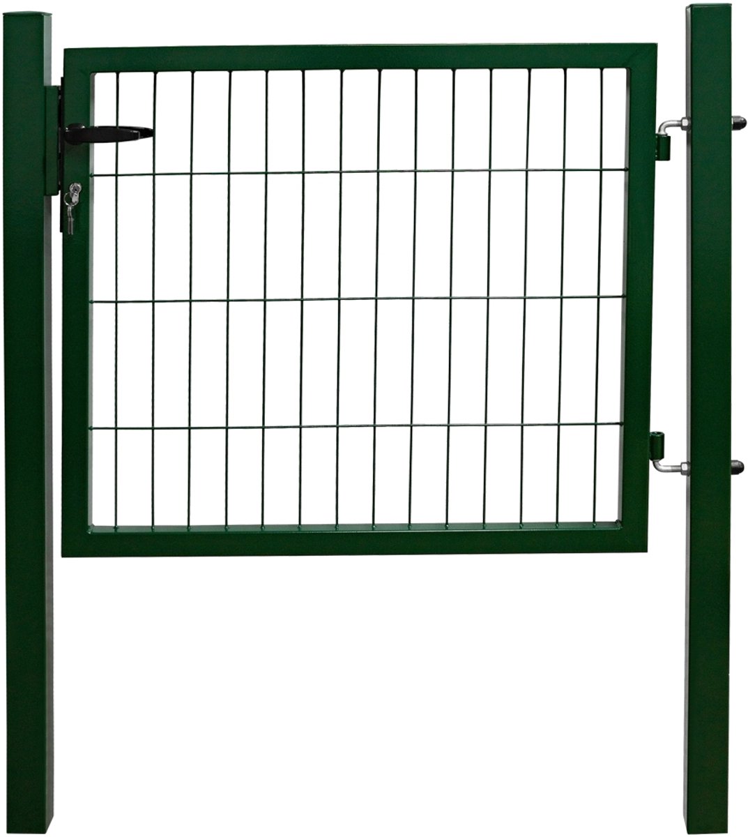 Tuinpoort / Hekpoort / Looppoort – Vierkante buis – Antraciet / Groen – Met slot (V2A roes