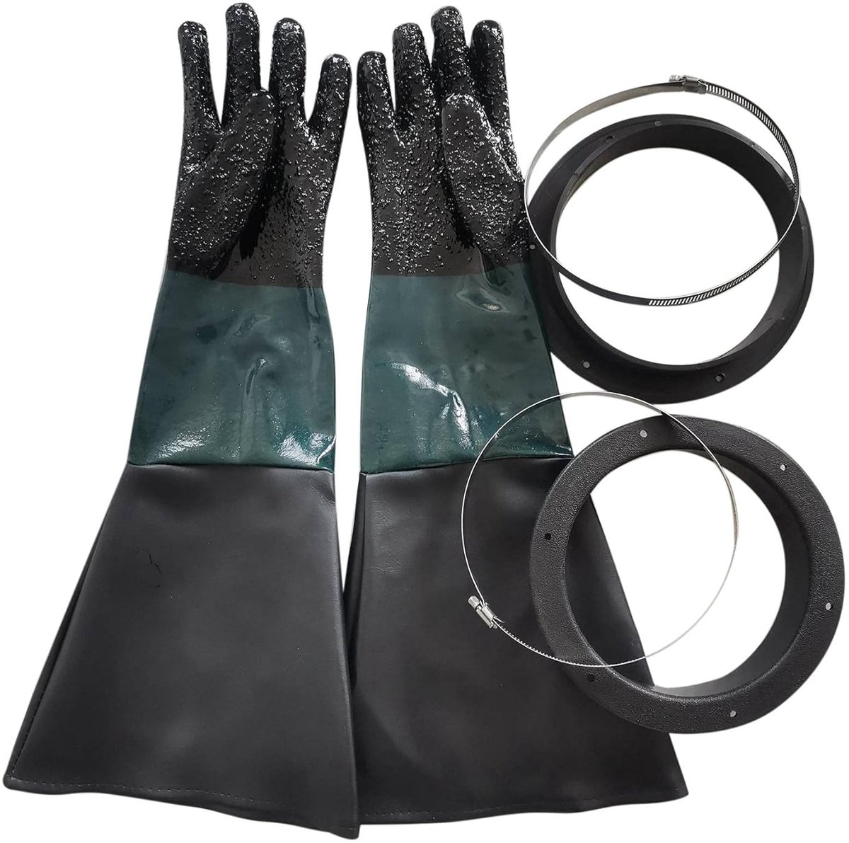 Zandstraalhandschoenen met O-ringen voor zandstraalcabines en onderdelen, 23.6 inch