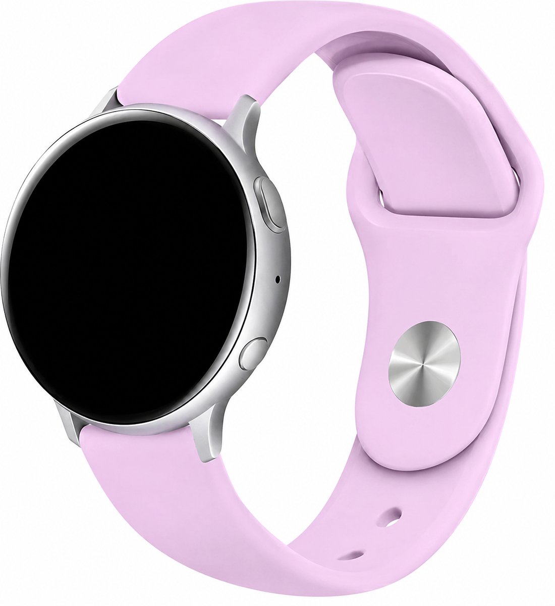 Innerlight® Smartwatch Siliconen Bandje 20mm - Lila Paars - Sport Horlogebandje geschikt voor Samsung Galaxy Watch 7 / 6 / 5 / Pro / 4 / 3 / Active 2 - Polar Ignite / Unite – Huawei