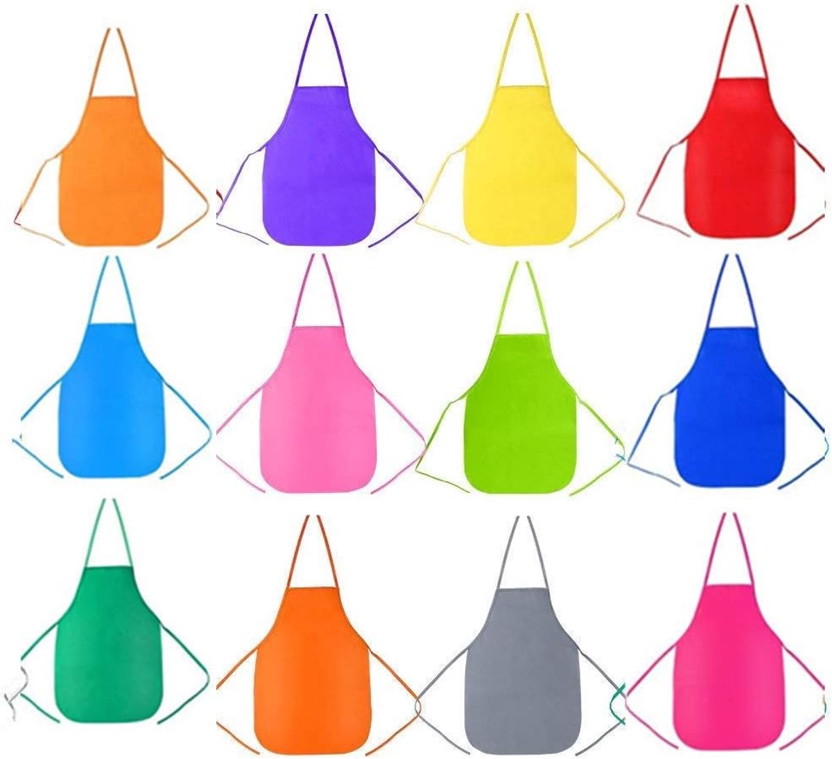 SnelShoppen - Kinderschorten, Schorten voor Schilderen 12 Kleuren Waterdicht Non-woven Schorten Speelschorten voor Kinderen bij Creatieve Activiteiten
