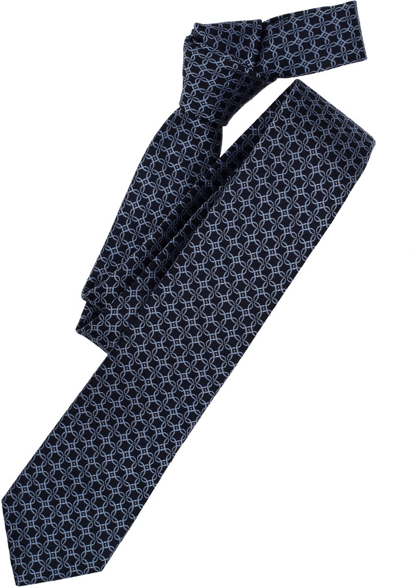 VENTI stropdas - donkerblauw - lichtblauw dessin