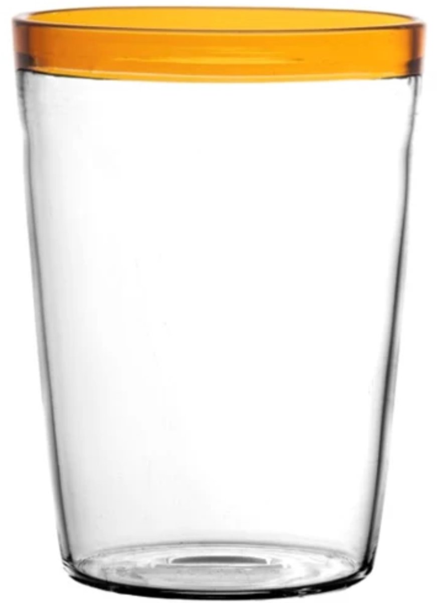 Pomax Tarifa water beker D8cm H9cm amber