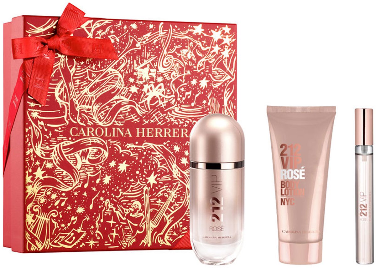 Carolina Herrera 212 Vip Rose (L) Set EDP 80ml + BL 100ml + EDP 10ml