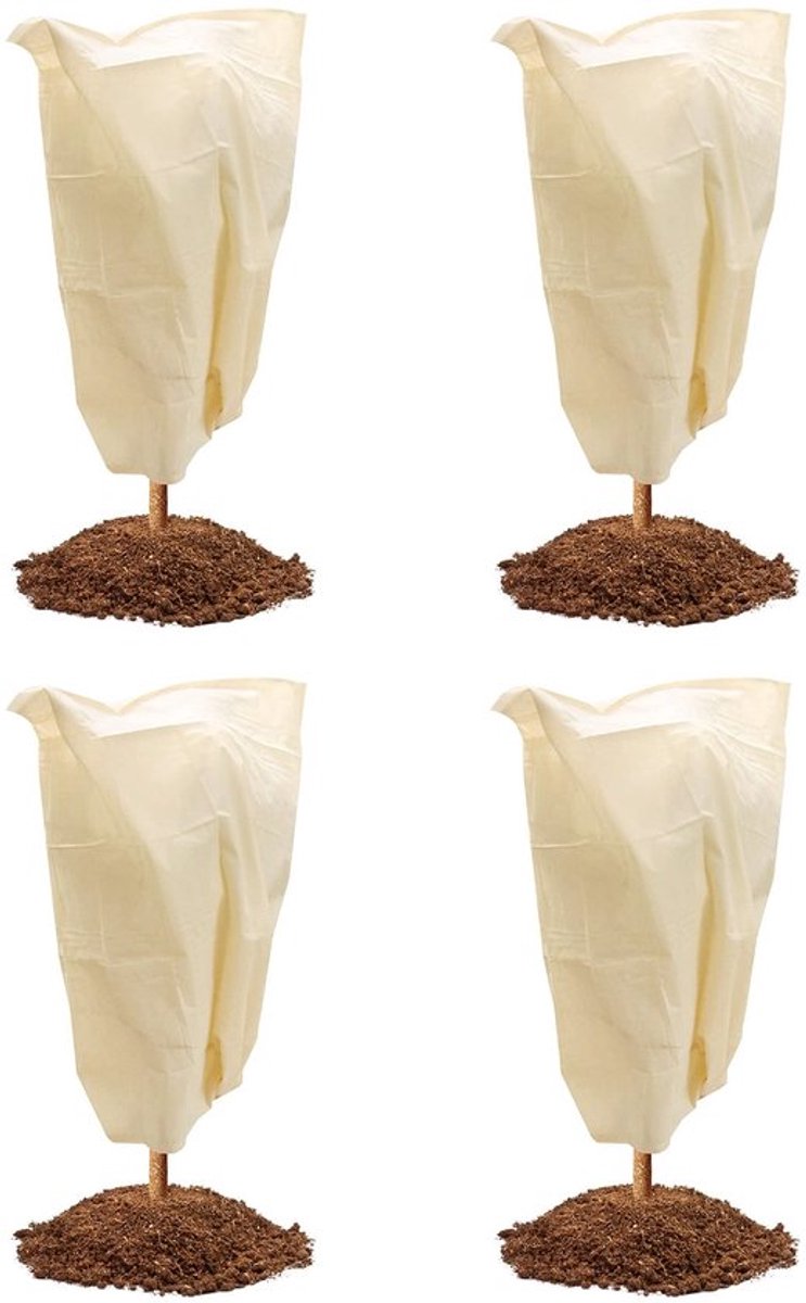 Winterbescherming Duurzaam - Plantenhoes Tegen Vorst - Herbruikbare Plantenhoezen - 80 x 100 CM - 4 Pack - Uitstekende Luchtdoorlatendheid