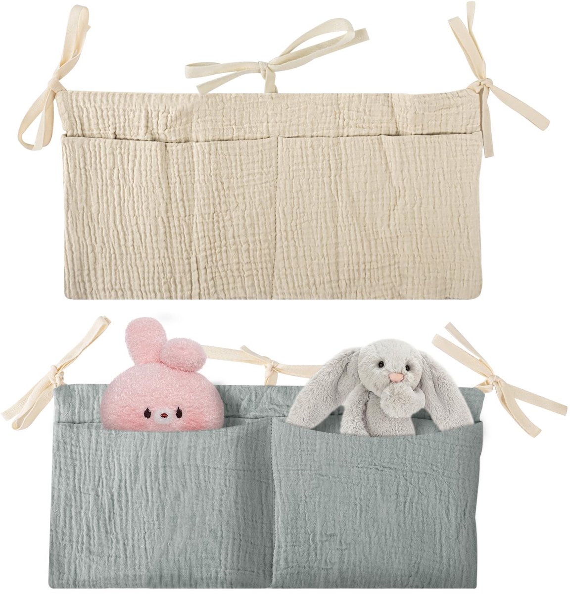 Solidchoice - 2 Stuks Baby Bed Organiser voor Diapers en Speelgoed