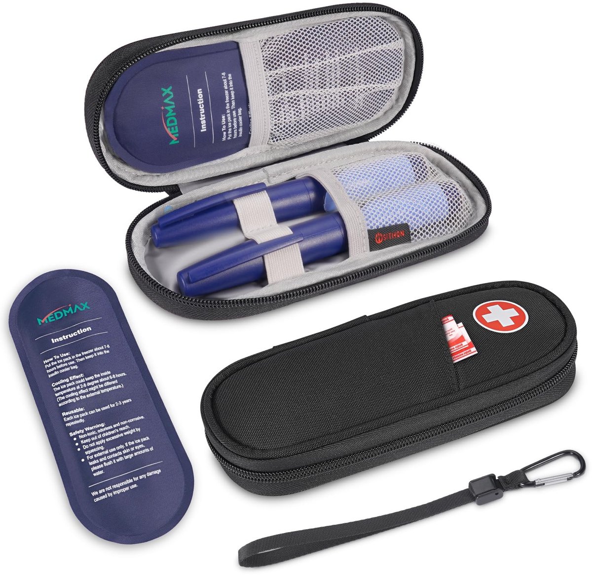 Solidchoice - Insuline Koeltas met 2 Herbruikbare Koelpacks