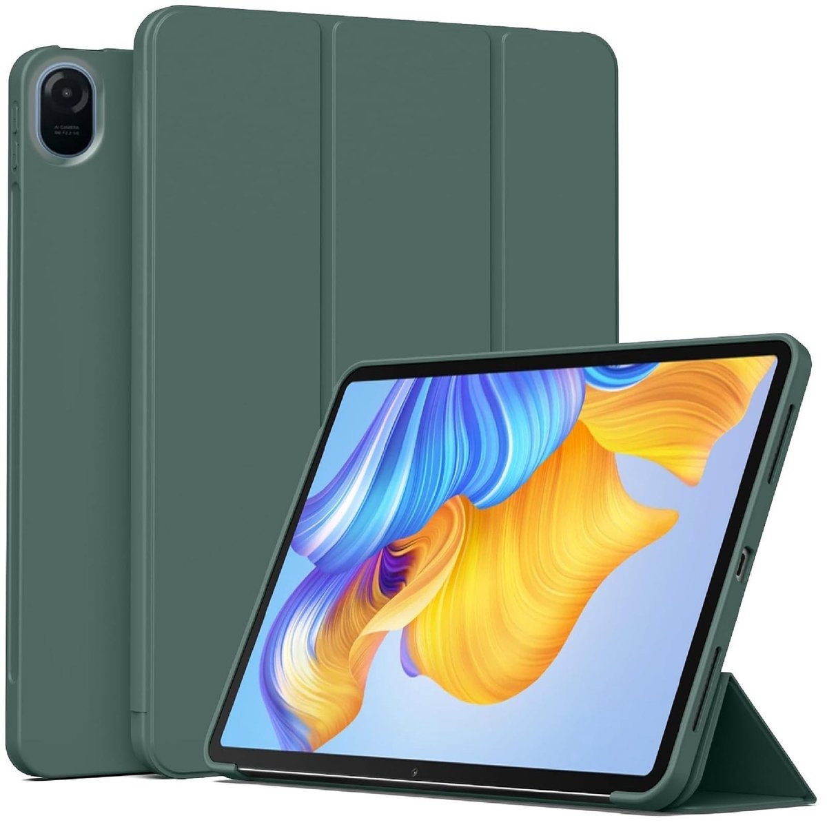 TPU Anti-Scratch Hoes voor Tablet met Kickstand - Groente Kleur