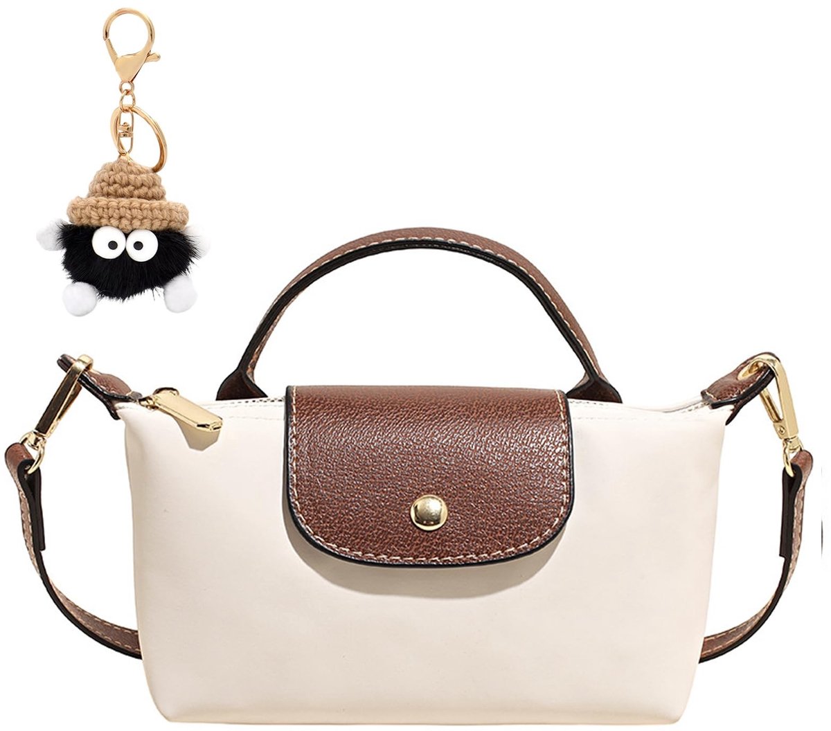 Solidchoice - Mini Schoudertas voor Dames - Verstelbare Crossbody Band - Wit