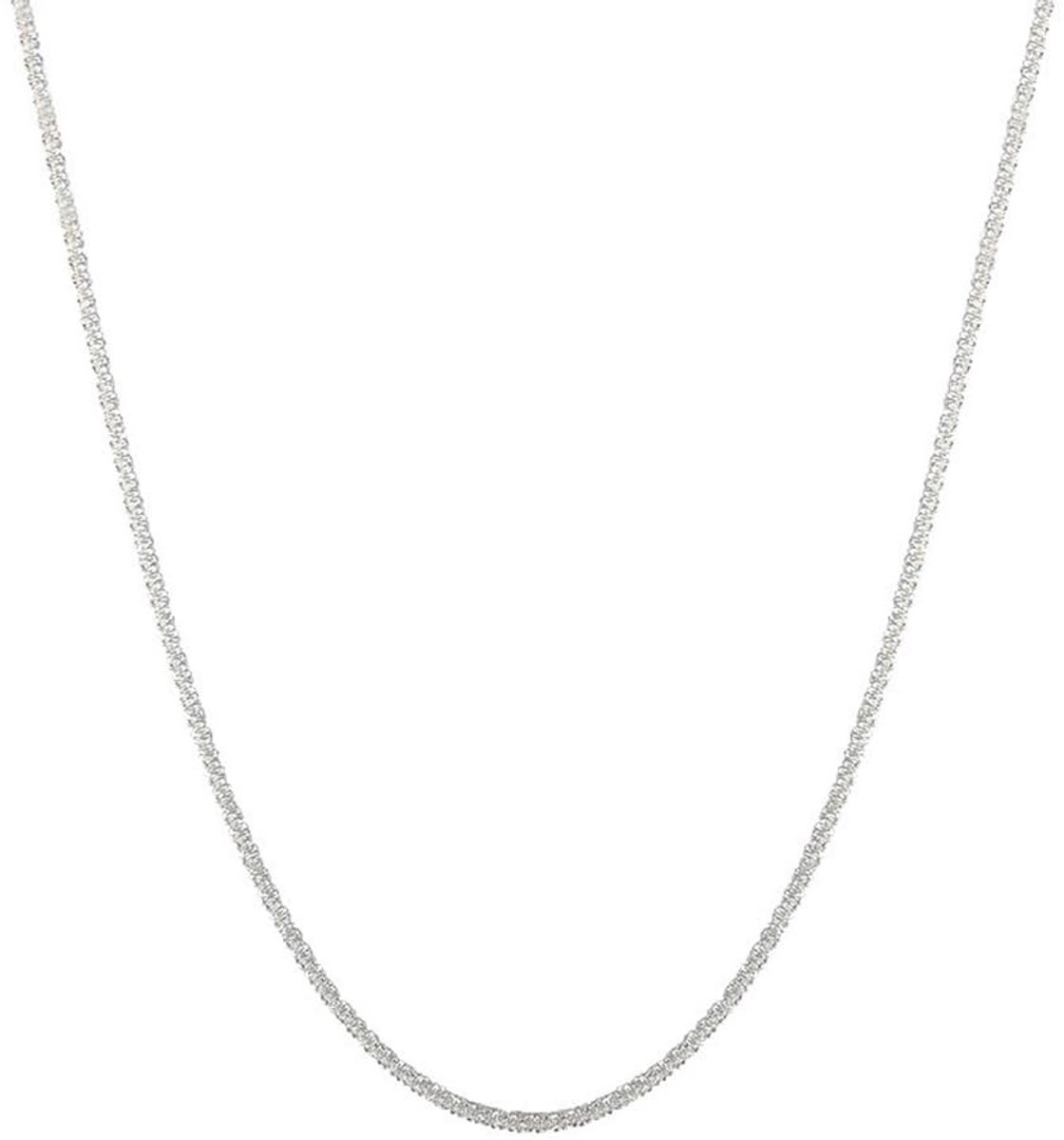 Solidchoice - Zilveren Ketting voor Vrouwen met Verstelbare Lengte