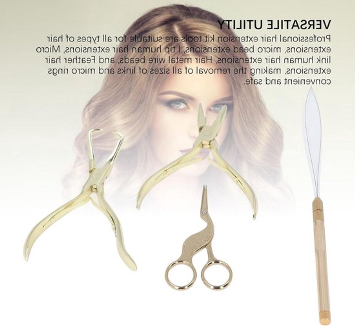 Professionele Haarverlenging Gereedschapset met Pliers, Wire Loop, Beads en Haaknaald - 4 Delige Microlink Kit voor Haarextensions
