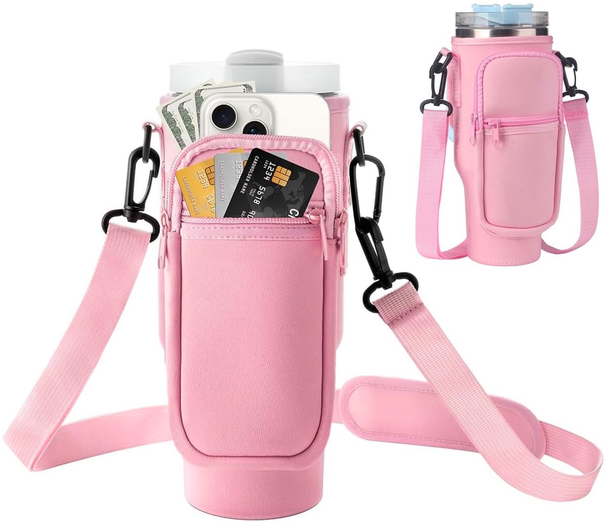 Solidchoice - Elegante Flessentas met Schouderband en Telefoonvak