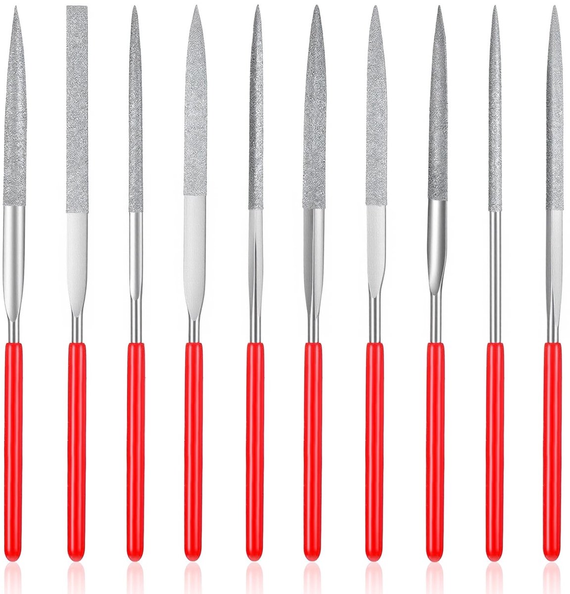 Solidchoice - Set van 10 Mini Diamant Vijlsets voor Precisiewerk en Modelbouw
