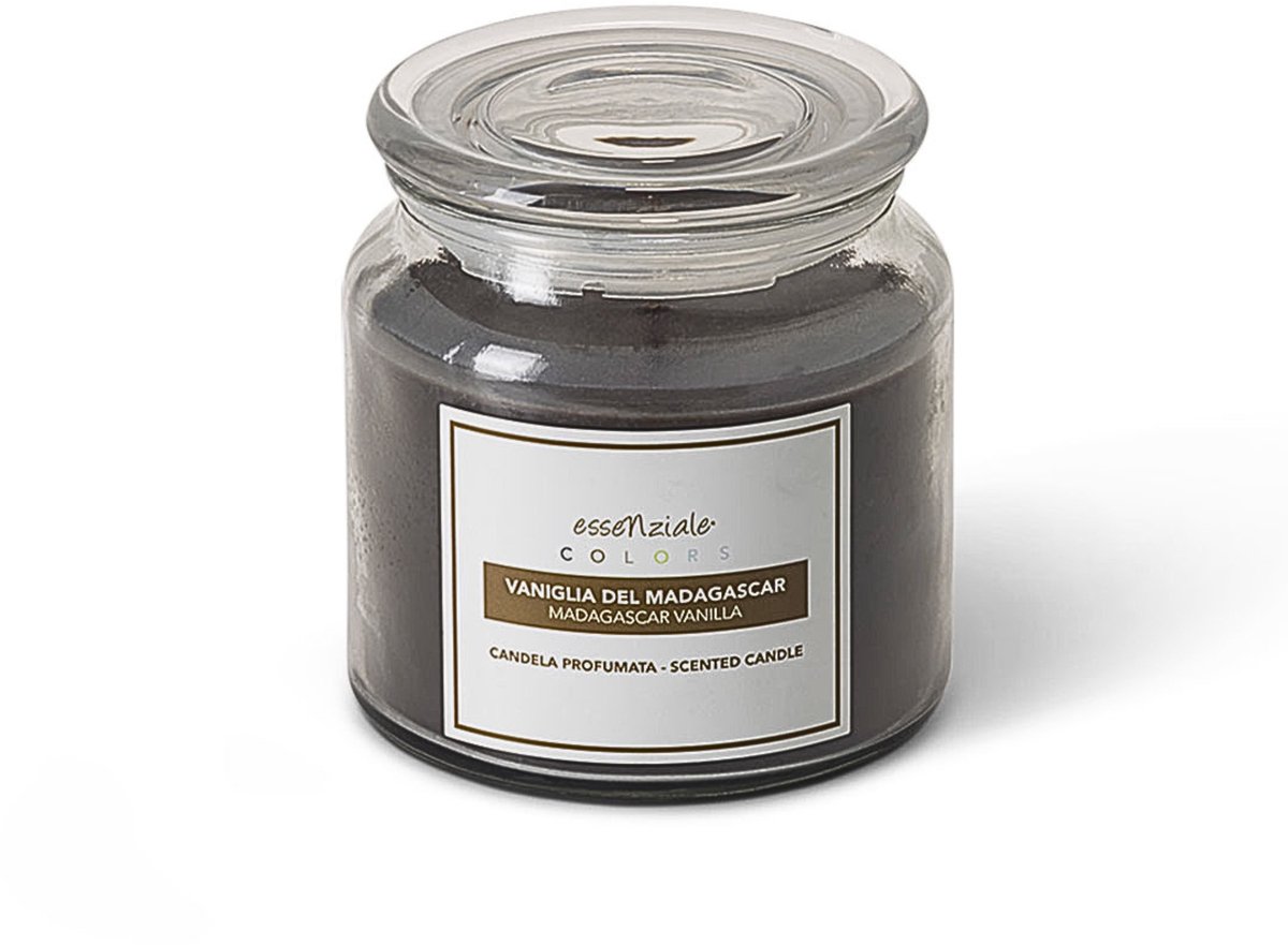 Geurkaars Vanille - 400 gram - met Vanillebloemen & Vanillestokjes - 80 Branduren