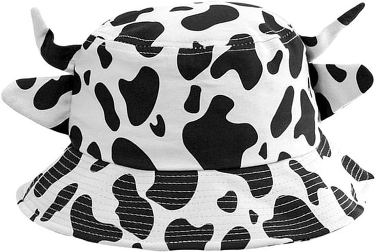 Cow Bucket Hoed voor Buitenactiviteiten - Vouwbare Zonnehoed voor Mannen en Vrouwen - Ideaal voor Kamperen, Wandelen en Vissen