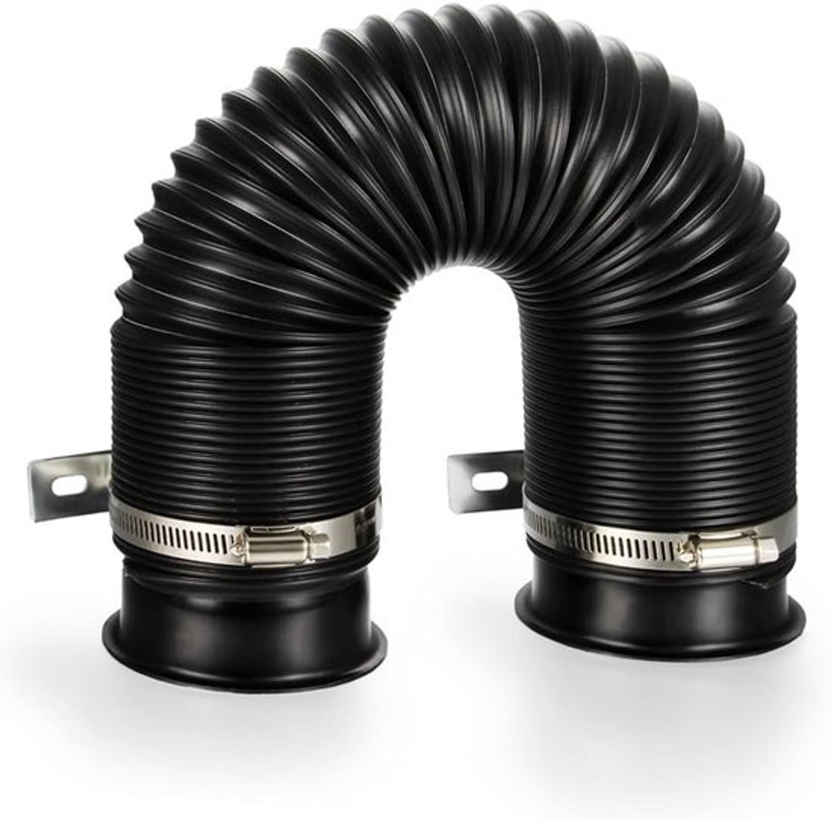 Universele 3"(76mm) Koude Luchtinlaat Flexibele Buis Inductieset met Filter - Zwart, Verbeterde Motorprestaties en Brandstofefficiëntie
