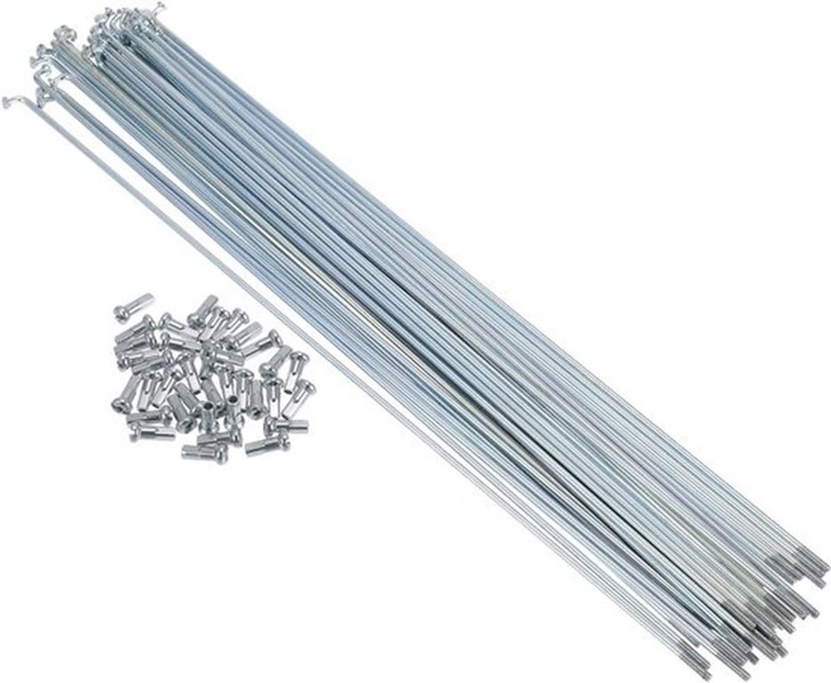 Fietspaken – Set van 13G 285 mm lengte, zilver – Stalen verzinkte fietswielonderdelen voor betere prestaties