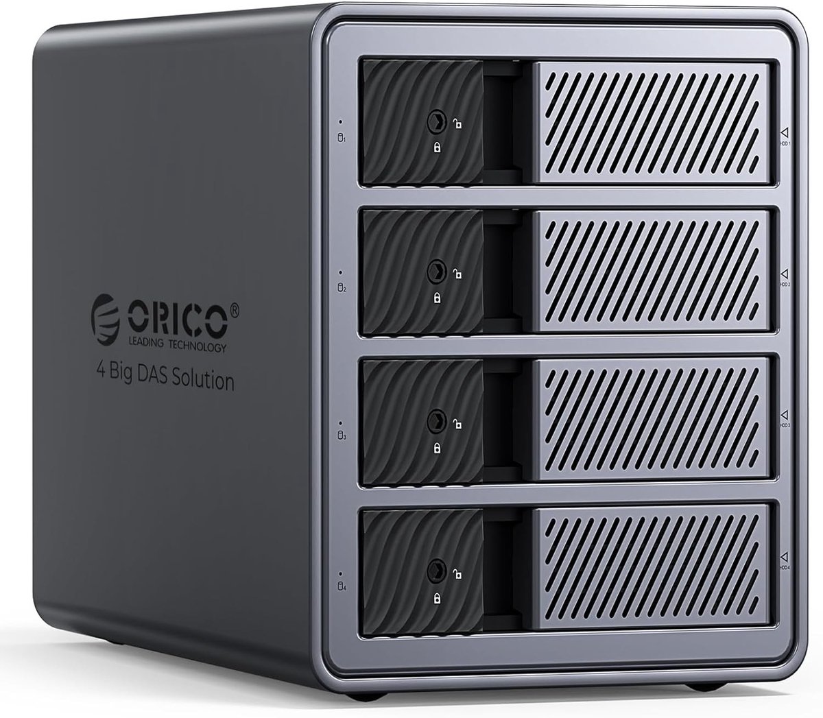 Aluminium Behuizing voor 4 Hard Drives, USB 3.0 naar SATA Externe HDD Docking Station voor 3.5" HDD tot 22TB, Compatibel met MacOS en Windows, Ideaal voor Opslag en Back-up