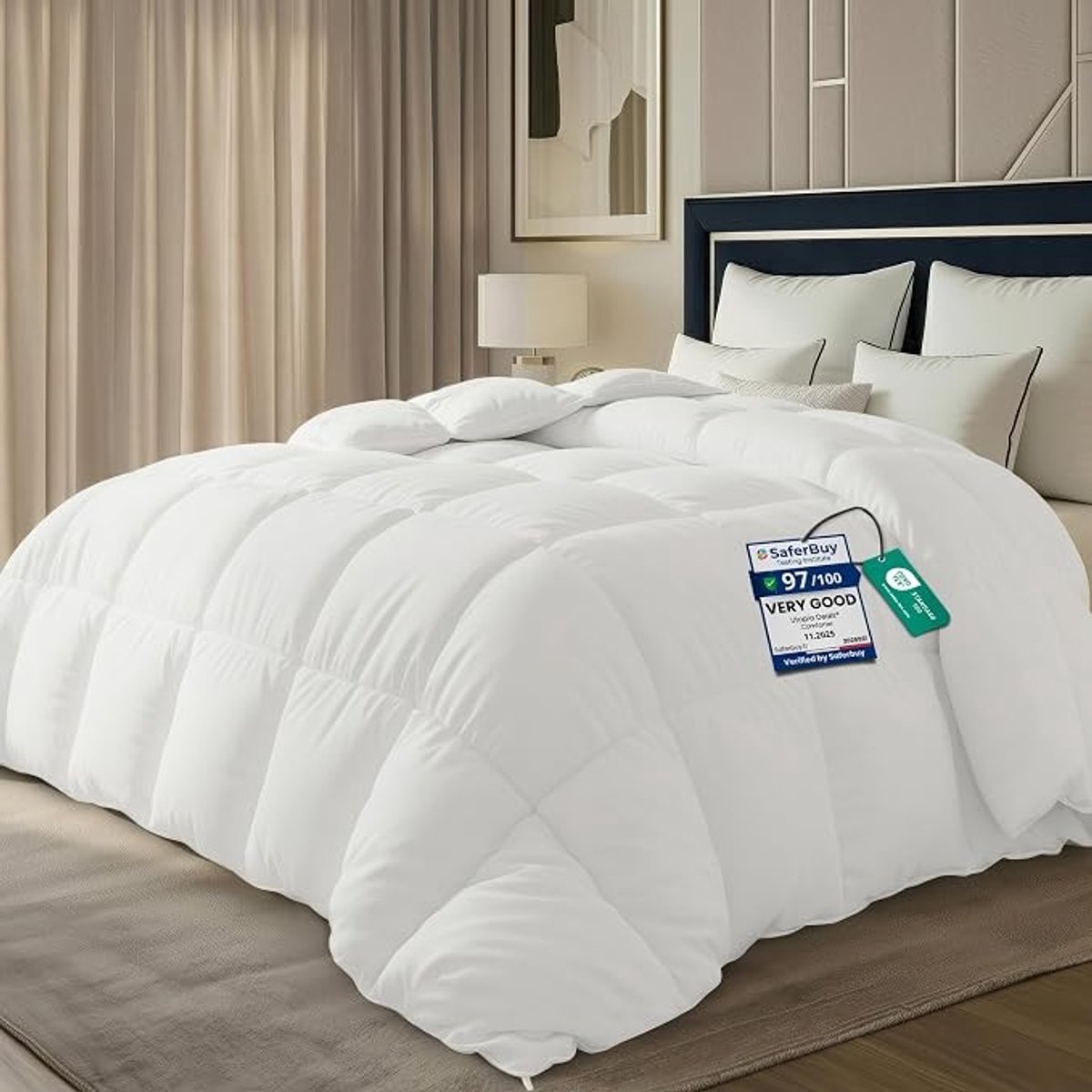 Zelora Gewatteerd Dekbed 200x200 cm - Warm Winterdekbed met Box Stitching