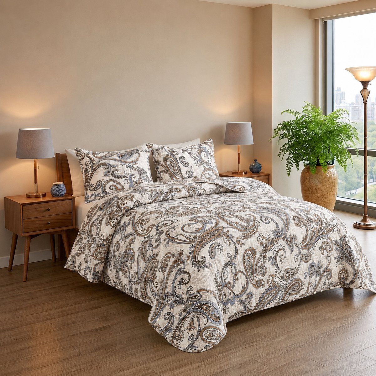 TRANKIELO® - sprei 220x230 cm - Ademende Microvezel, Zachte Polyester Vulling - Inclusief 2 Kussenslopen
