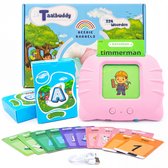 Beebie Babbels - De Taalbuddy - Roze Variant - Woordjes Leren - Het Spel om Nederlandse Woordjes te Leren - Educatief Speelgoed - Leer Nederlands - Montessori Speelgoed - Taalontwikkeling - Cognitieve Vaardigheden - Pratende Flitskaarten