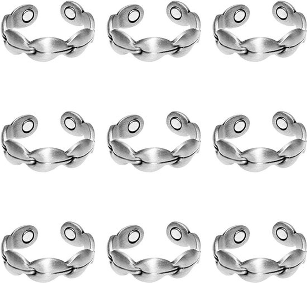 Set van 9 Magnetische Duimringen voor Dames - Verstelbare Ringen, Magnetische Sieraden, Unieke Accessoires voor Elke Gelegenheid