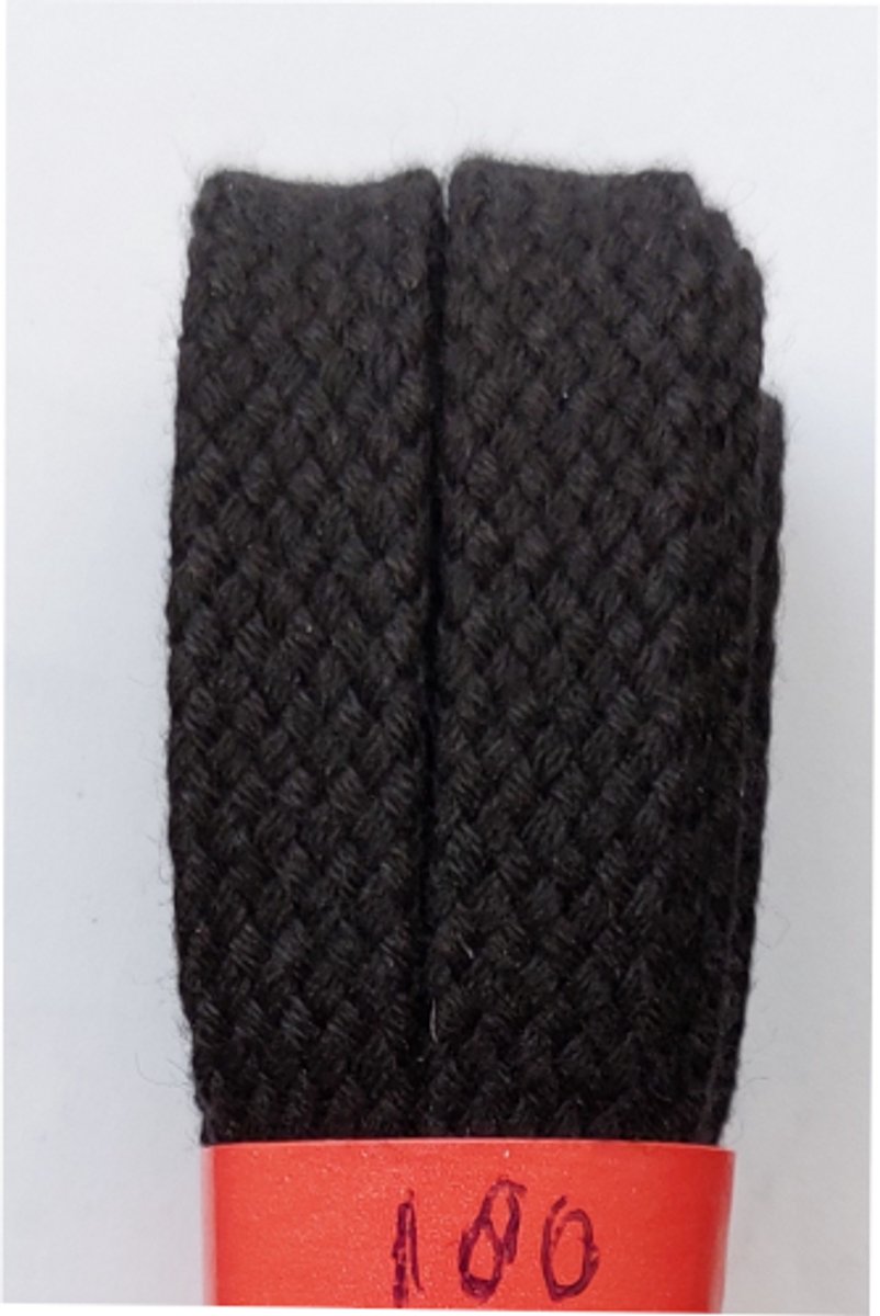 Strickers Veter - Zwart - Plat - Lengte 180 cm - Breedte 9 mm - Schoenveter