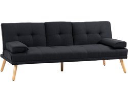 HOMCOM-Schlafsofa-Polyester-181L x 77B x 78H cm-Grau