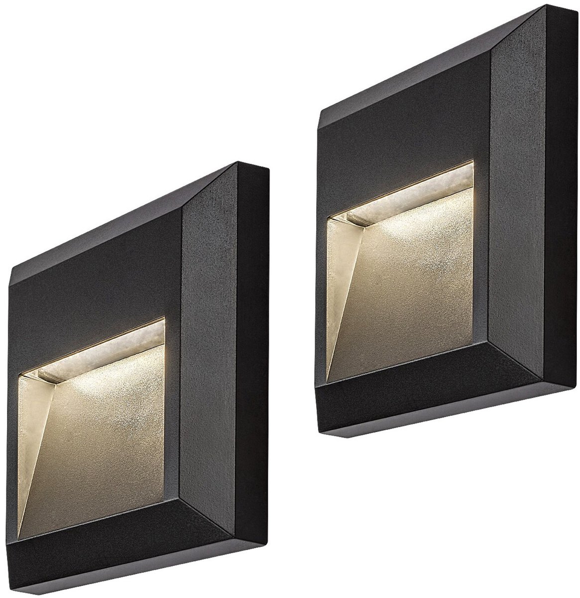 Rabalux - wandlamp voor buiten - LED 4W - Antraciet, Trento - IP65 - 230V - 4000 K - 2 stuks