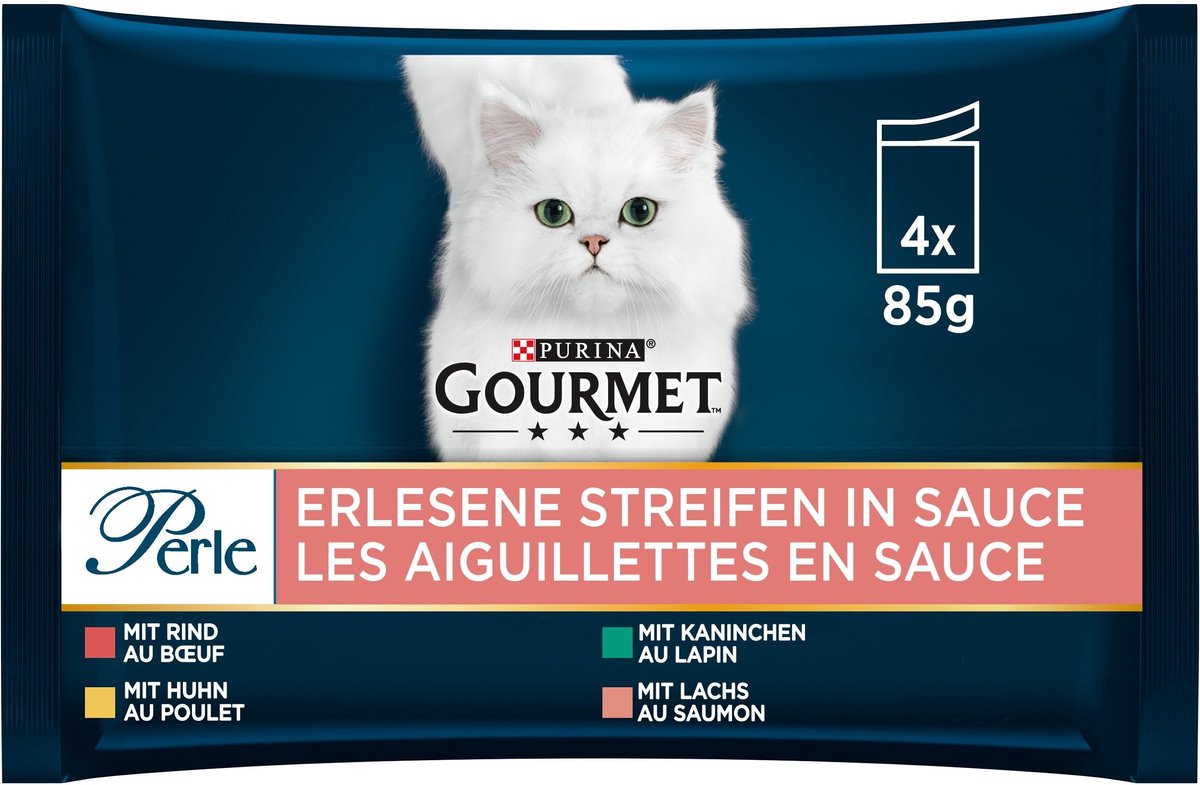 Solidchoice - Natvoer voor Katten Mixpakket met Verschillende Smaken - 12 Zakjes