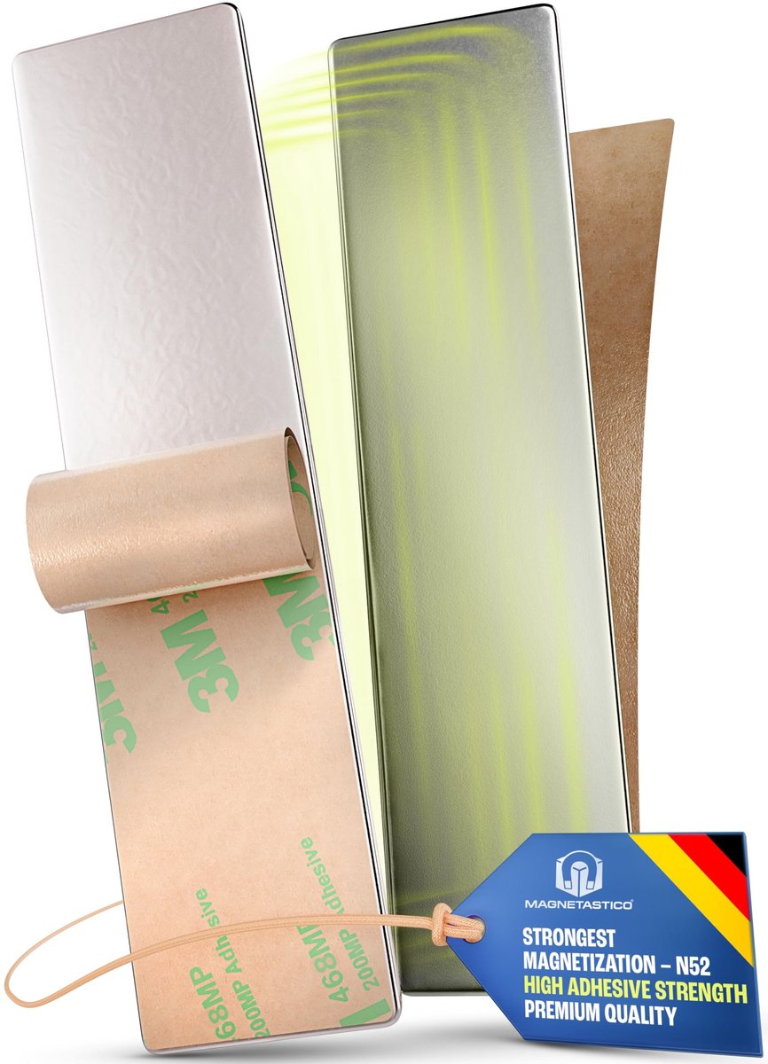 Solidchoice - Set van 40 Zelfklevende Neodymium Magneten N52 10x5x1 mm