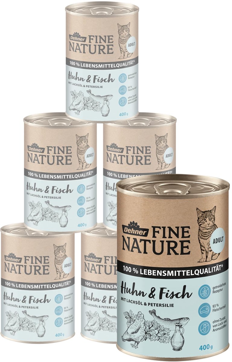 Solidchoice - Natvoer voor Volwassen Katten - Kip en Vis - 6 x 400 g