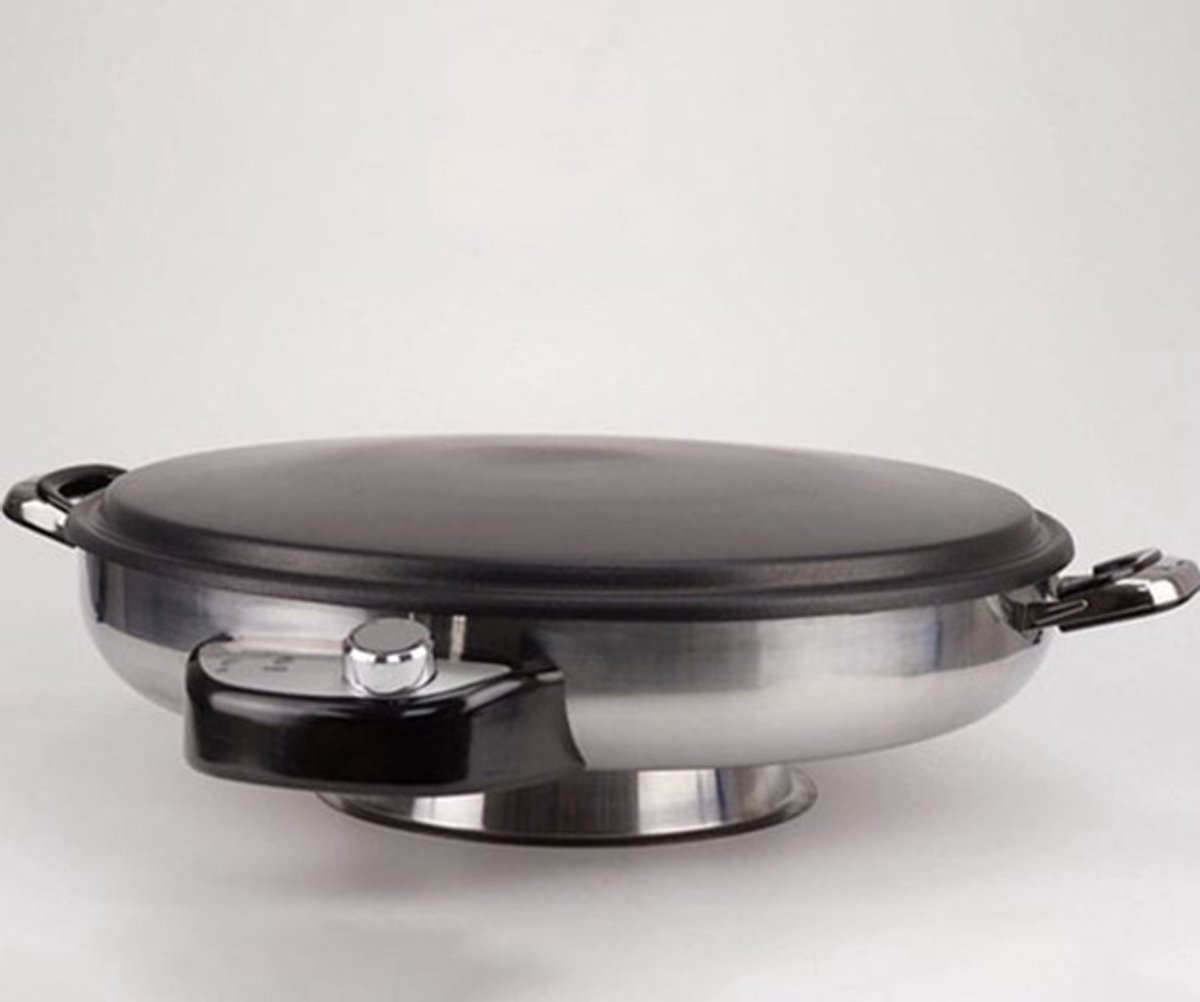 Pro Cheff - MZ2319 - Crêpe- en Pannenkoekenmaker – Elektrische Bakplaat Ø50cm - Sac Bakplaat voor brood, yufka, katmer en andere deegproducten