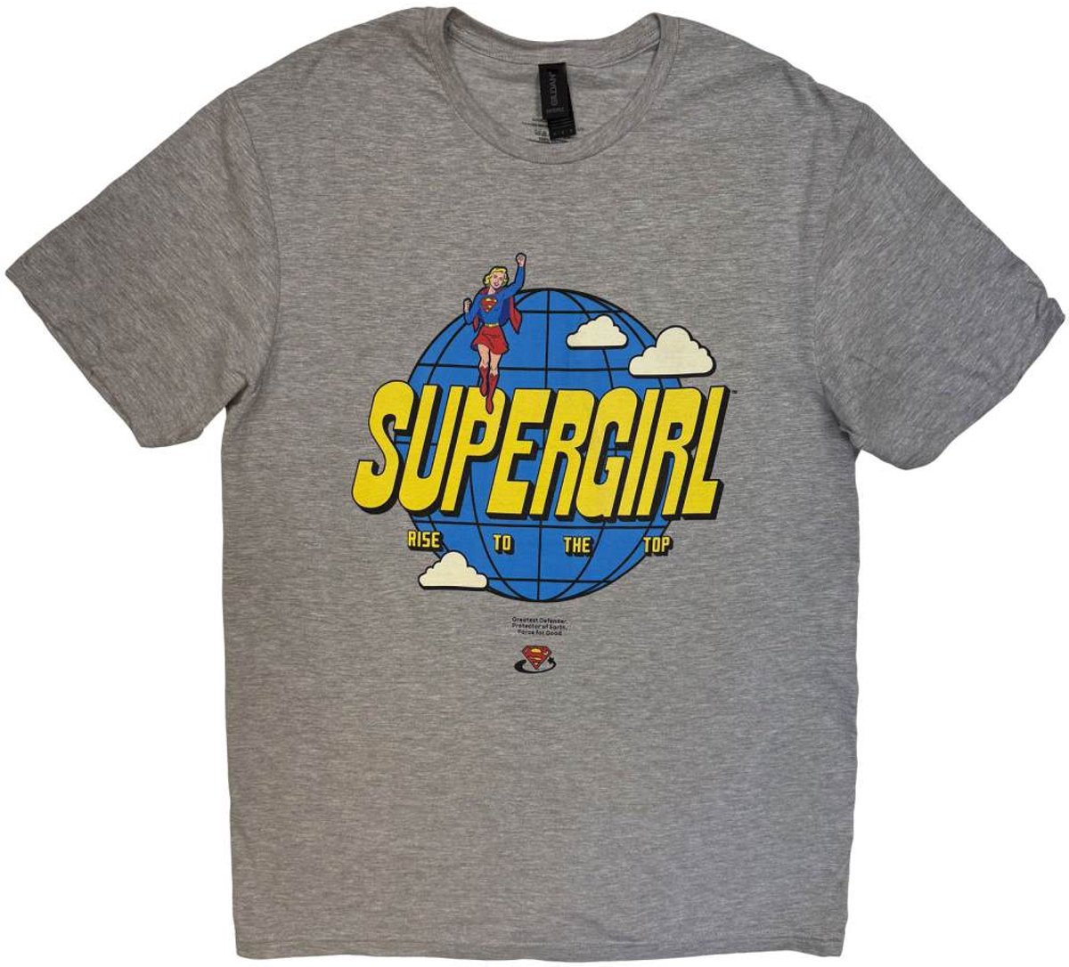 DC Comics Supergirl - Rise To The Top Heren Tshirt - S - Grijs