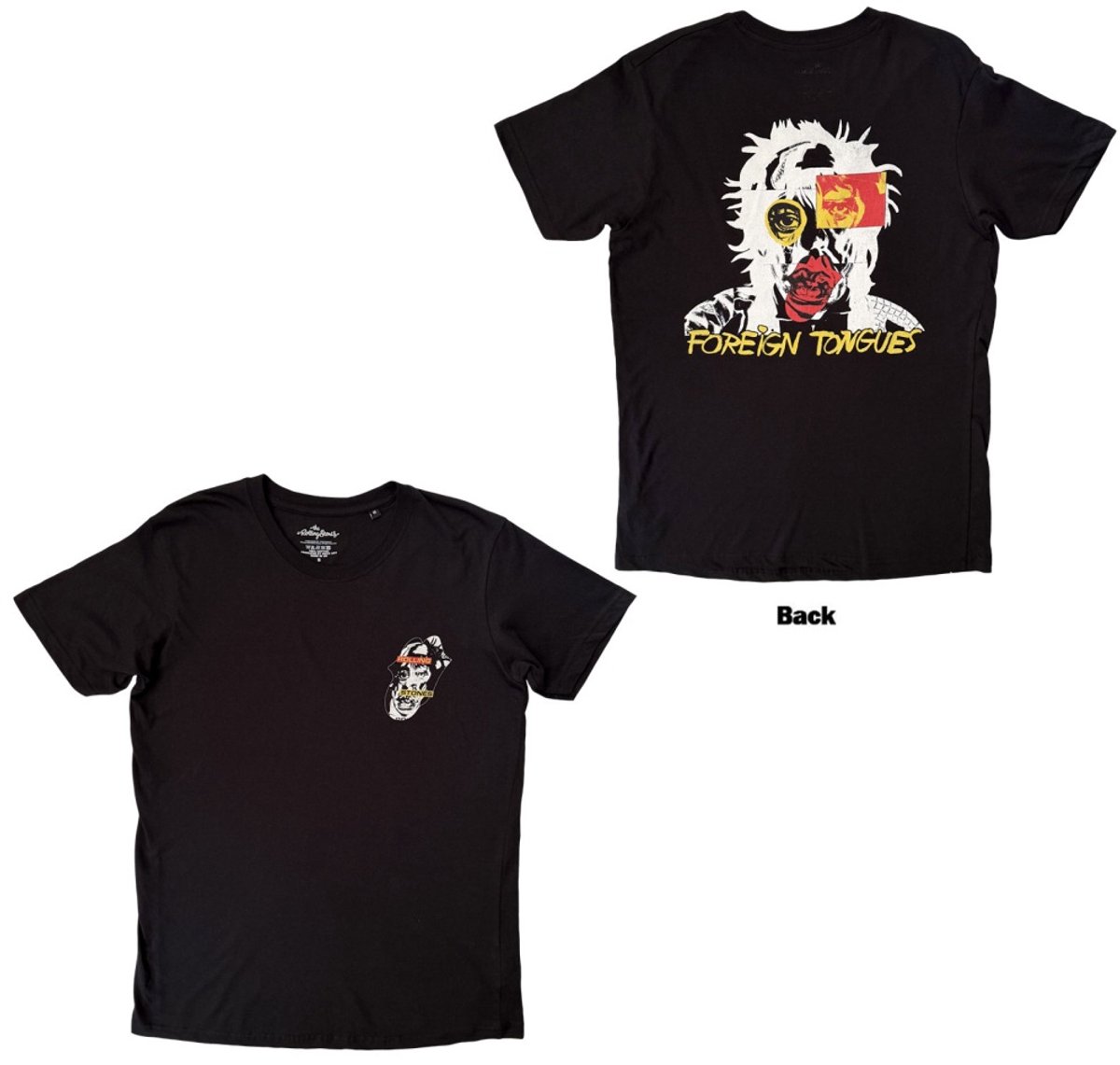 The Rolling Stones - Foreign Tongues Pocket Logo Heren Tshirt - L - Zwart