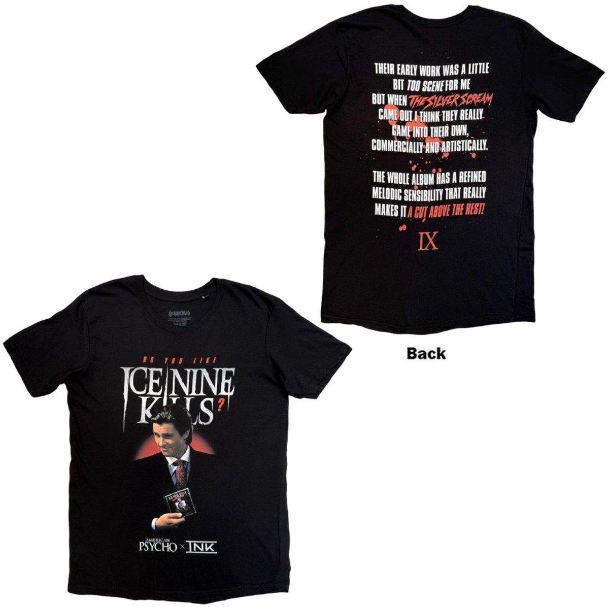 Ice Nine Kills - American Psycho Heren Tshirt - M - Zwart