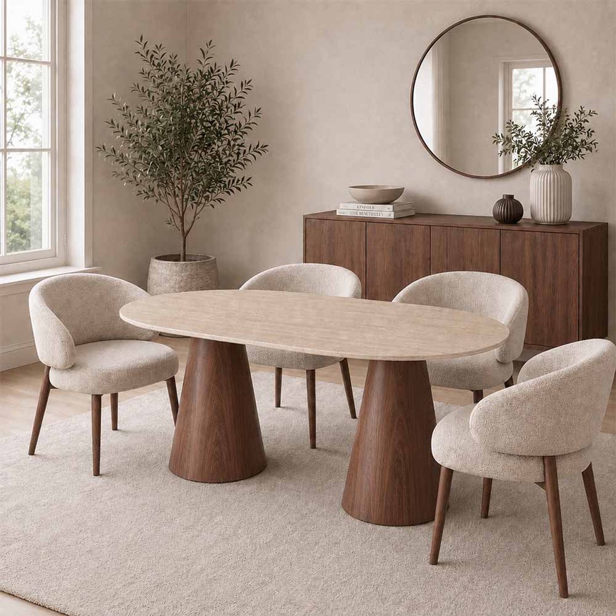 Milton & Oldbrook Eettafel 200 cm Hamar Walnootlook