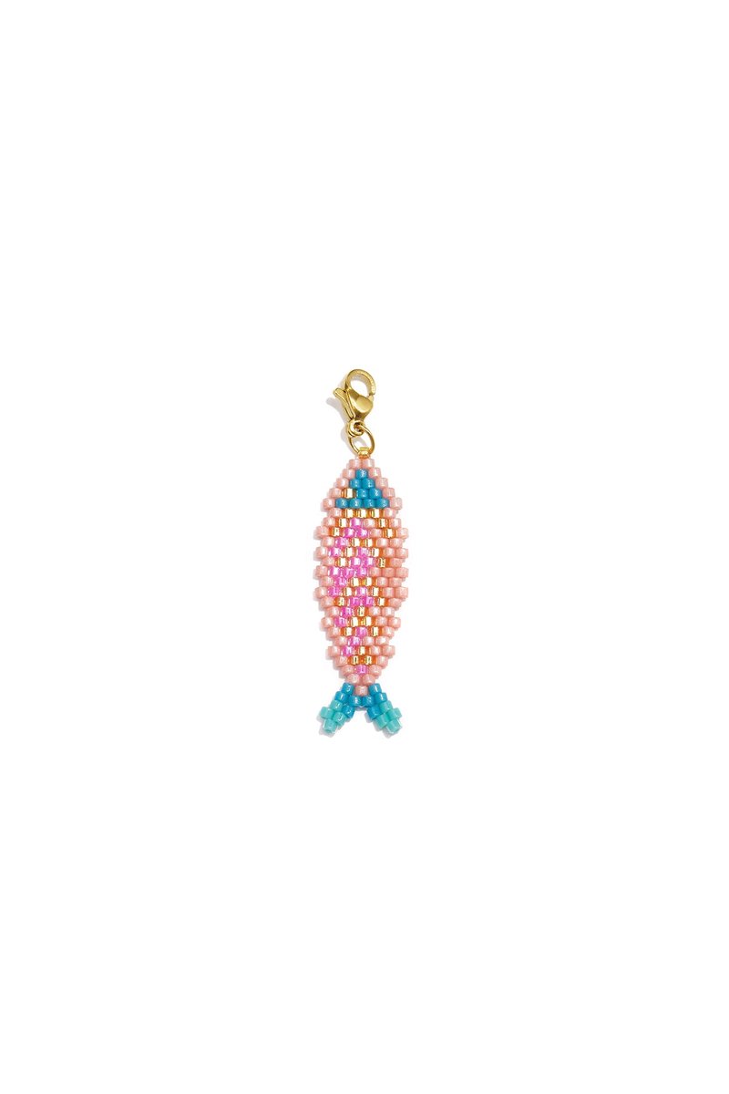 Lilli June - Vis Bedel - Glas & Stainless Steel - - Roze