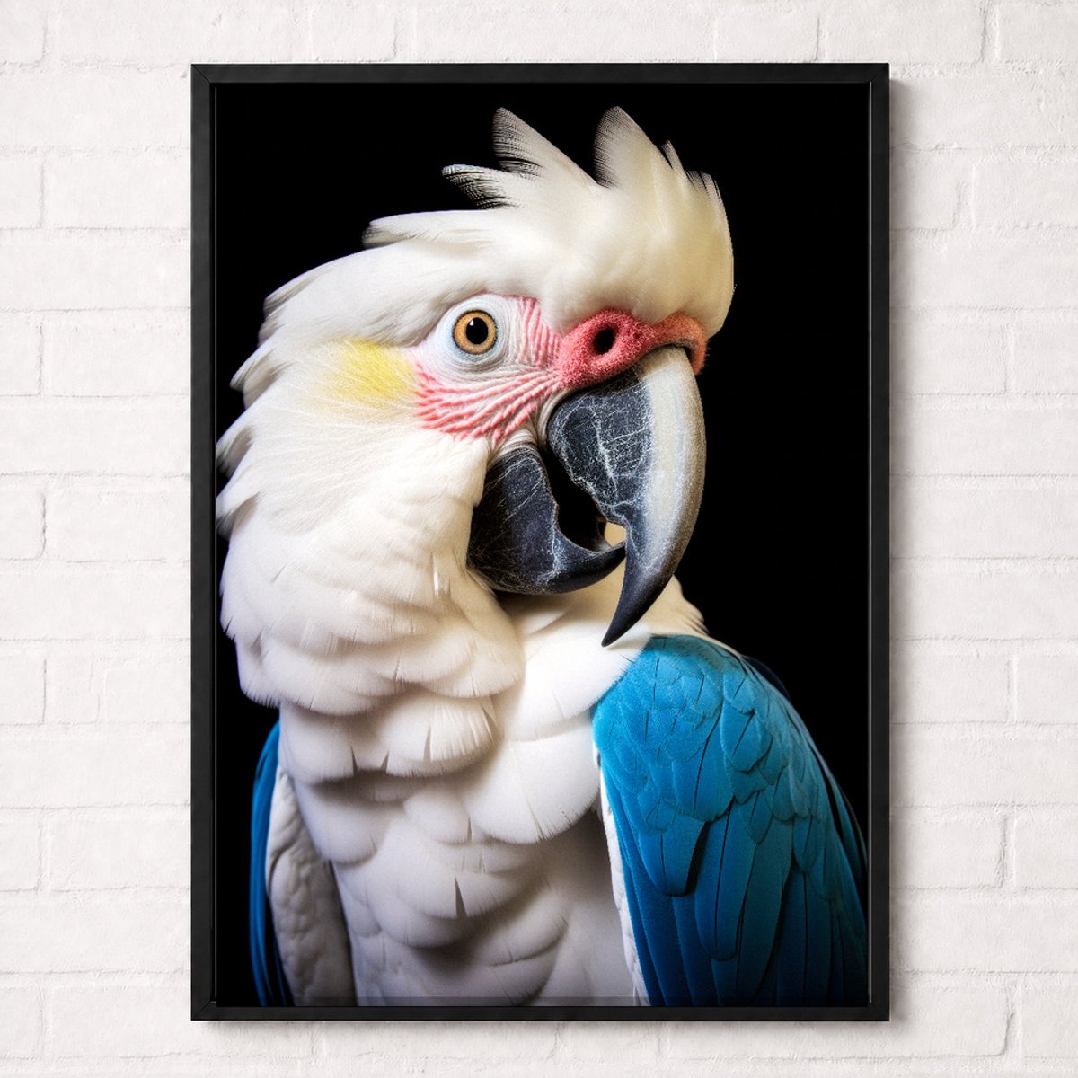 Witte Kaketoe Poster - Vogelportretten Collectie - Dieren Posters - A2+ 43,2 x 61 cm