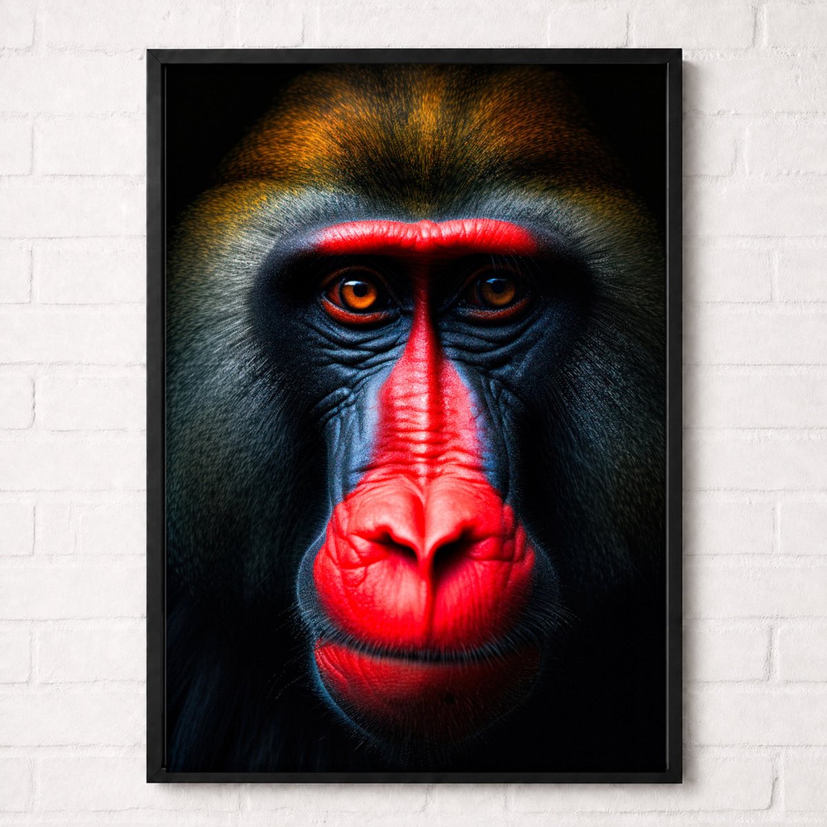 Mandril Poster - Wildlife Portrait Collection - Dieren Posters - A1+ 61 x 91,5 cm