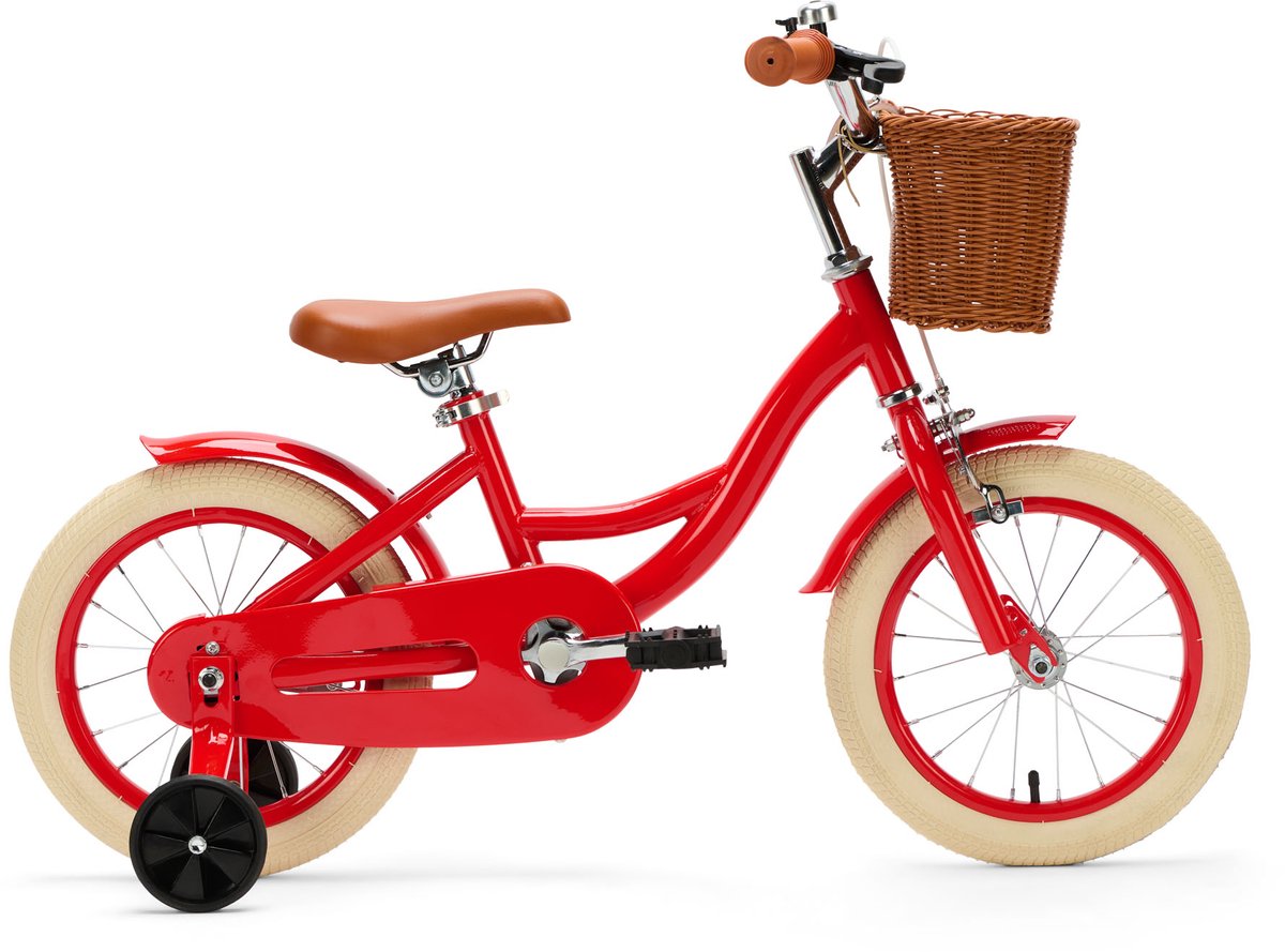 Generation Blanco 14 inch rood – Kinderfiets met Mandje