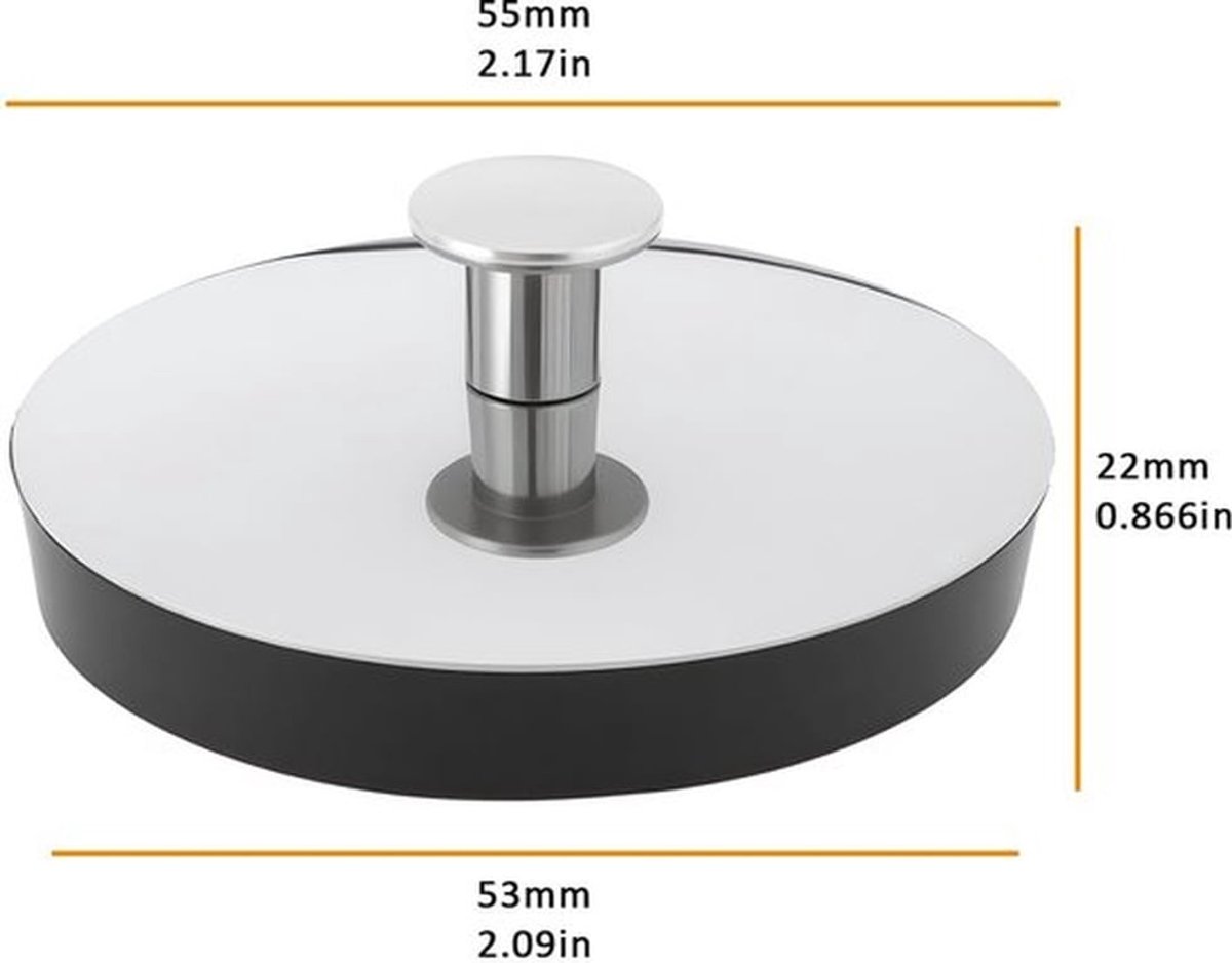 Afvoerplug Grote Maat - 2 Stuks - Rubber - Antislip - Geschikt voor Bad en Wastafel - Afmetingen 55x22 mm - Afvoerstop