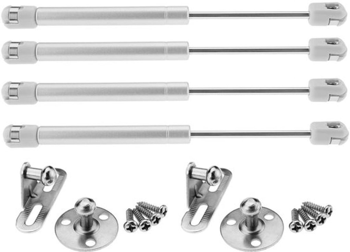 Gasveer 50N - Gasdrukveer - Gasveren - Lift Ondersteuning - Keuken Kast - Inclusief Fittingen - Schokbestendig - Liftveer