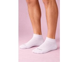 Scholl Cool & Dry Sokken Wit – 4 Paar – Maat 43-46 – Ademend Katoen – Anti Zweet – Y-hiel Pasvorm – Comfort Sokken Dames & Heren