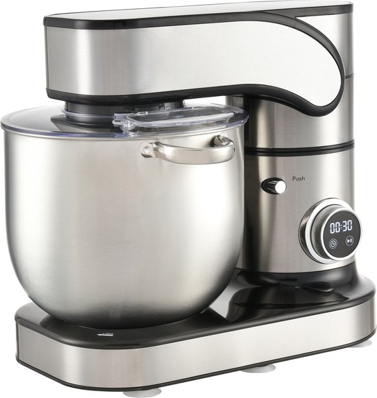 Pro Cheff - MZ2320 - Keukenmachine – Standmixer – 2000W – XXL RVS Mengkom 12L – 12 Snelheden & Timer – Planetaire Werking — afbeelding 3