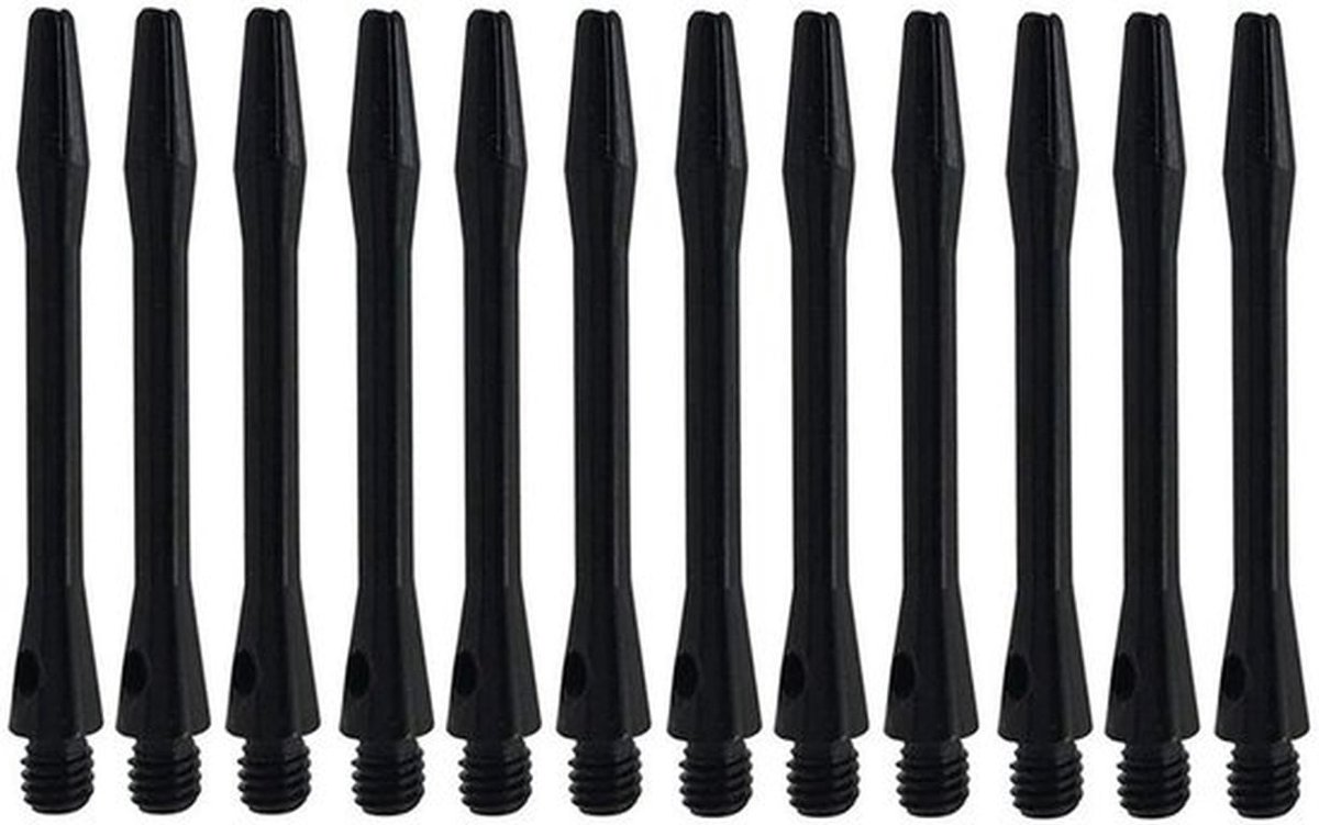 Dart Shafts Aluminium - Medium - Set van 12 - 45 mm - 2BA Draad - Lichtgewicht - Schokbestendig - Dartpijlen