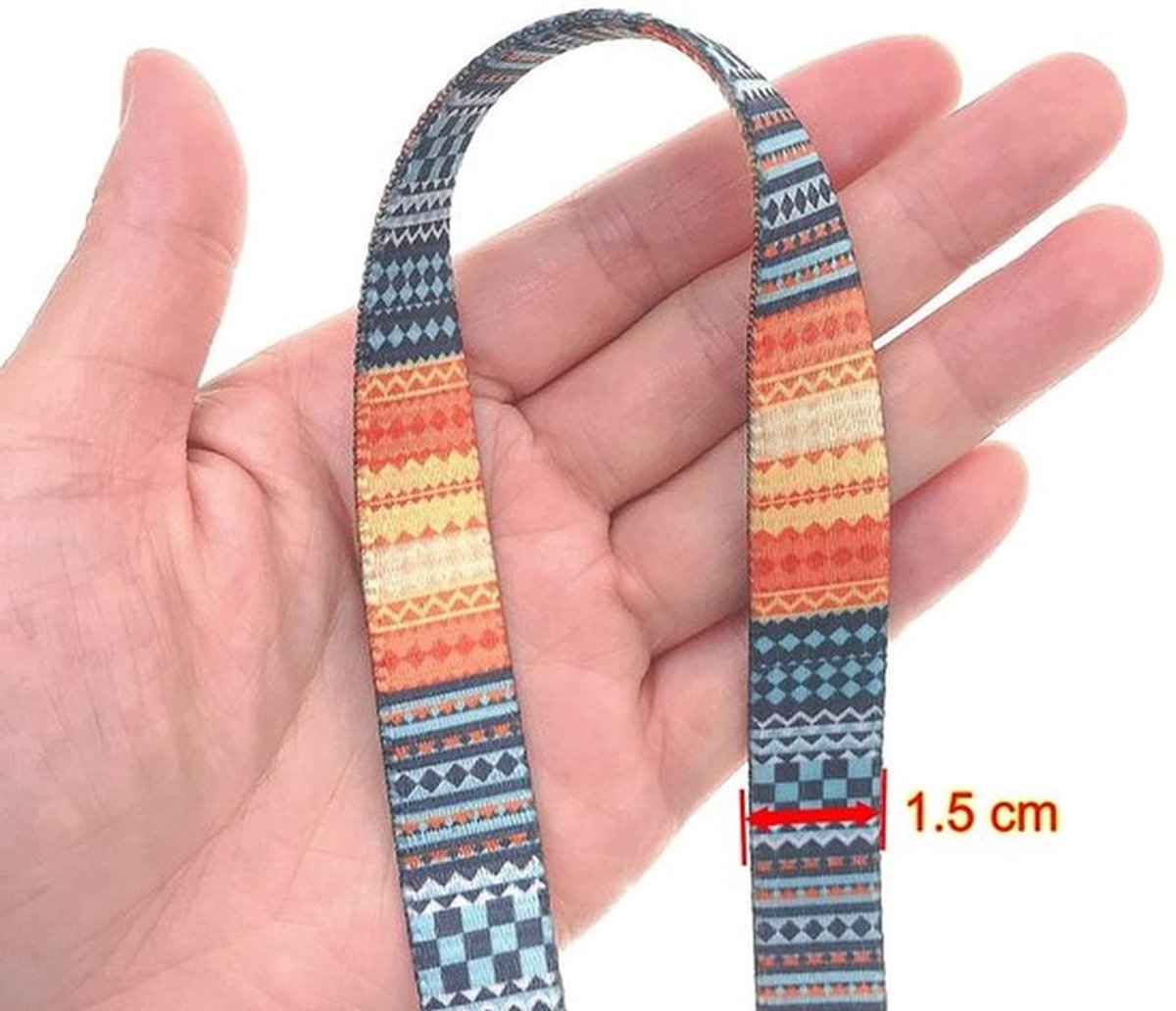 Hondenhalsband Verstelbaar 27-42 cm - 5x Bohemia Afdrukken - Nylon - Identificatiehalsbanden - Geschikt voor Puppy/Kleine Honden - Duurzaam en Wasbaar - Halsband